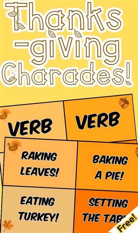 thanksgiving charades words|200+ Thanksgiving Charades Word Game Ideas